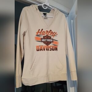 Harley-Davidson Cream V-Neck Sweater
